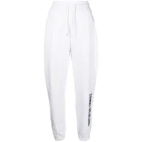 tommy jeans pantalon de jogging à logo imprimé - blanc