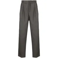 another aspect pantalon de costume 1.0 à fines rayures - marron