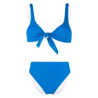 fisico bikini à design réversible - bleu