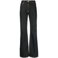 moschino jeans jean ample à taille mi-haute - noir