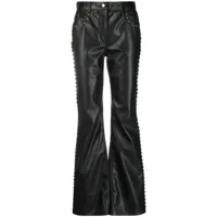 moschino jeans pantalon à détails de clous - noir