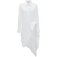jw anderson robe-chemise à design structuré - blanc