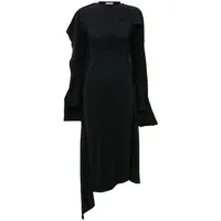 jw anderson robe mi-longue à design superposé - noir