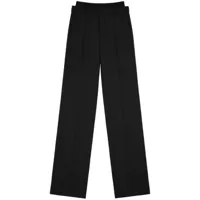 mm6 maison margiela pantalon de tailleur à design superposé - noir