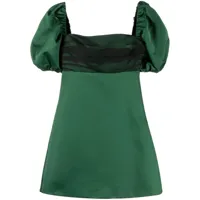 viktor & rolf robe courte à col lavallière - vert