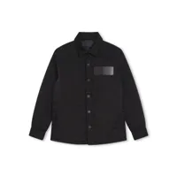 givenchy kids chemise à patch logo - noir