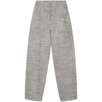stella mccartney pantalon en laine à coupe fuselée - gris