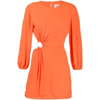 ba&sh robe courte bonica drapée - orange