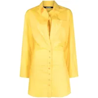 jacquemus robe-chemise la robe baunhilha à coupe courte - jaune