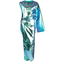 rick owens robe longue à design asymétrique - multicolore