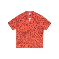 marcelo burlon county of milan chemise à imprimé abstrait - orange
