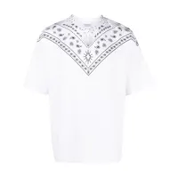 marcelo burlon county of milan t-shirt en coton à imprimé bandana - blanc