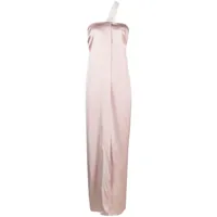 fendi robe longue à design asymétrique à une épaule - rose