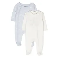 kenzo kids lot de deux pyjamas en coton - blanc