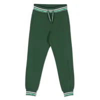 karl lagerfeld kids pantalon de jogging à logo imprimé - vert
