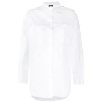 kiton chemise à détails de perforations - blanc