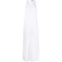 kiton robe longue à détail de perforations - blanc