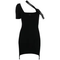 courrèges robe courte à design asymétrique - noir