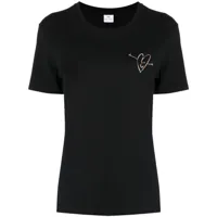 ps paul smith t-shirt spray swirl heart en coton - noir