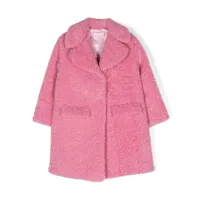 monnalisa manteau à simple boutonnage - rose