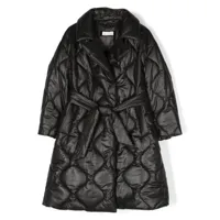 monnalisa manteau à design matelassé - noir