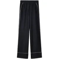 off-white pantalon droit d'inspiration pyjama - noir