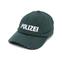 vetements casquette à motif polizei brodé - vert