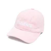 vetements casquette à logo brodé - rose