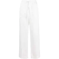 toteme pantalon droit à lien de resserrage - blanc