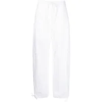 toteme pantalon cargo à taille haute - blanc