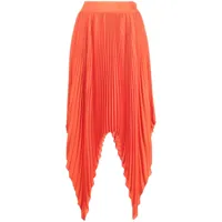 styland jupe plissée à design asymétrique - orange