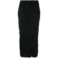 toteme jupe mi-longue à effet froissé - noir