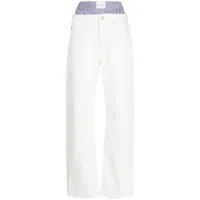 alexander wang pantalon droit à design superposé - blanc