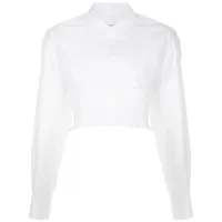 alexander wang chemise en coton à design superposé - blanc