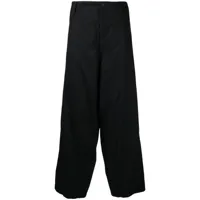 yohji yamamoto pantalon droit à quatre poches - noir