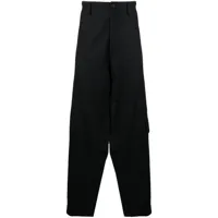 yohji yamamoto pantalon droit à quatre poches - noir