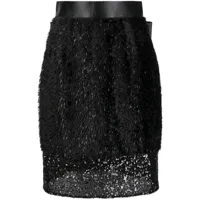 undercover jupe crayon à design superposé - noir