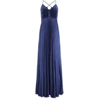a.l.c. robe longue aries plissée - bleu