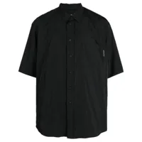 trussardi chemise à patch logo - noir