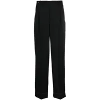 brioni pantalon de costume à design plissé - noir