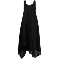 forme d'expression robe en lin à design sans manches - noir