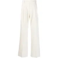 amiri pantalon droit à design plissé - blanc