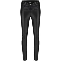 versace jeans couture legging à taille froncée - noir