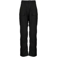 white mountaineering pantalon droit à taille élastiquée - noir