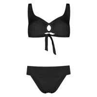 fisico bikini à patch logo - noir