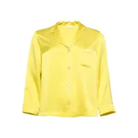 eres chemise de pyjamas convive en soie - jaune