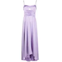 pinko robe évasée à encolure cœur - violet