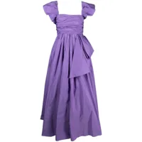 pinko robe longue à manches volantées - violet