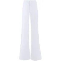 alice + olivia pantalon palazzo dylan à taille haute - blanc