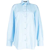raf simons chemise en popeline de coton - bleu